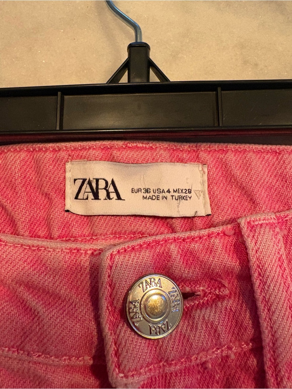 Zara High-Rise Pink Denim Jeans